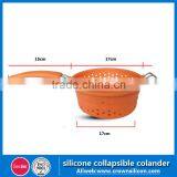 Silicone Kitchenware Collapsible Colander With Handle thumbnail-2