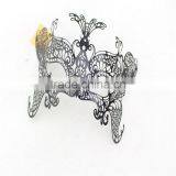 New Black Swan Laser Cut Metal Womens Mardi Gras Venetian Masquerade Mask thumbnail-1