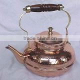 BPA free Solid Copper polished tea kettle, Water kettle, Cute Brew kettle, Portable tea kettle, Stovetop kettle