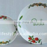 Porcelain Pasta Bowl, Round Fruit Bowl With Decal thumbnail-1