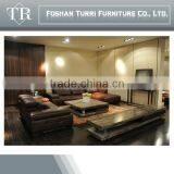 Elegant Luxurious Classica L shape leather sofa set