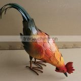 Metal rooster outdoor garden decor