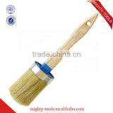 High Quality Beech Handle 100% Pure White Bristle Round Brush thumbnail-1