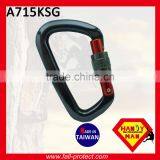 25KN Rock Climbing Mountaineer Aluminum Carabiner With Screw Lock thumbnail-1