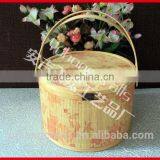 Environmental Bamboo Basket With Handle thumbnail-1