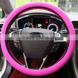 Hot Selling Honeycomb Most Beautiful Pattern Popular Newest Design Non-slip Silicone Car Leather Steering Wheel Cover thumbnail-1