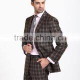 High Quality Woolen Business Suits/ Checked Italy Style Suits for Men thumbnail-3