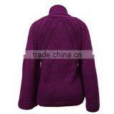 Open Front Women Cardigan, Thick Knitted Sweater Cardigan thumbnail-2