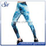 KX017 Polyester Women's Novelty Leggings With Blue Lightning 2017 thumbnail-1