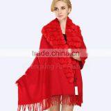 CX-B-P-68K Hot Winter Women's Thick Warm Fur Pashmina Cashmere Stole Scarves Shawl Wraps thumbnail-3