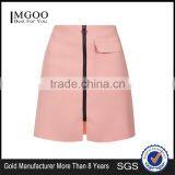 Wholesale OEM Servicees Zip Up A Line Skirts Women 2016 Crepe Patch Pocket Skirts 2016 thumbnail-1