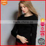 Latest Design Unique Autumn Knit Ladies Solid Color Pullover Sweater thumbnail-4