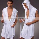 Custom 100% Cotton Sleeveless Bathrobe thumbnail-3