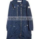 2014-2015 Beautiful Long Style Long Denim Coat for Women With Sheep Leather Trimming thumbnail-4