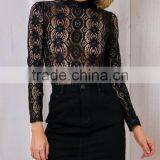 Runwaylover 114 Hot Sale 2017 Women Fashion Lace Transparent T-Shirt thumbnail-1