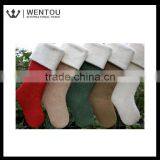 Fashion Personalized Burlap Cute Christmas Stocking thumbnail-2