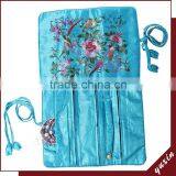 Pink Chinese Style Silk Brocade Jewelry Roll ,jewelry Pouch JR004 thumbnail-2