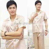 In the Summer of 2017 the New Men Sweater With Short Sleeves Two-piece Silk Pajamas Men Casual Leisurewear Male thumbnail-4