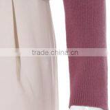 Popular V Neck Fitted Knit Pullover Mature Women in Tight Sweater With Knot thumbnail-5