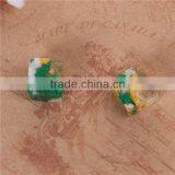 Resin & Crushed Gravel Stone Mosaic Dome Seals Cabochon Square Multicolor thumbnail-3