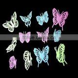 Home Decoration Use and PVC Butterfly Sticker Type Night Glow in the Dark Luminous Fluorescent Wall Stickers