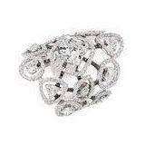 Girl Micro Pave Jewelry Rhodium Plated 925 Sterling Silver Ring thumbnail-1