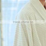 Custom Made Wholesale Kimono/Lapel Collar 100% Cotton Waffle Bathrobe for Hotel thumbnail-4