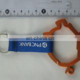 Custom Aluminum carabiner with logo strap and keychian holder
