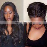 Peruvian hair preplucked straight wave human hair full lace wig