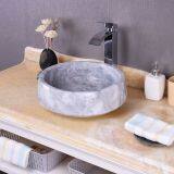 Carrara White Marble Sinks,China White Marble Bathroom Basins thumbnail-2