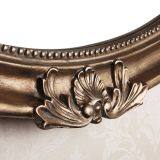PU European Antique Design Gold Wall Mirror Decorative Gold Oval Wall Mirror thumbnail-4