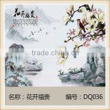 HOT !!! BOLAI God Painted Tiles Within Urban Modern Minimalist TV Backdrop Antique Brick Wall Art Blue Dream Lily thumbnail-1