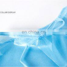 Disposable Non Woven Surgical Gowns Blue and Yellow Medical Protcective Gown thumbnail-3