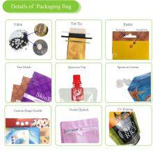 Reclosable Aluminum Foil Printed Zip Lock Mylar Packaging Food Storage Pouches Bags With Clear Window thumbnail-2