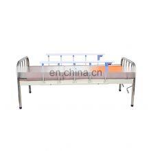 Multi-function Stainless Steel Headboard Elderly Care 2 Crank Manual Hospital Bed thumbnail-5
