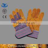 Yellow Color Cheap Price Full Grain Leather Gloves Manufacturer LG020 thumbnail-1