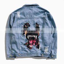 2021 Clothes Supplier Wholesale Custom Embroidery Patches Denim Jacket thumbnail-3