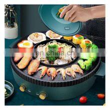 Smokeless Commercial Teppanyaki Mini Hotpot Bbg Sandwich Round Electric Salamander Grill thumbnail-1