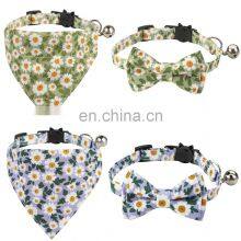 Hot Sale Folding American Designer Floral Cotton Eco Friendly Luxury Dog Bandanas thumbnail-3