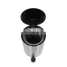 New Popular Modern 5L Kitchen Dustbin Wholesale Stainless Steel Dustbin Round Pedal Trash Bin thumbnail-5