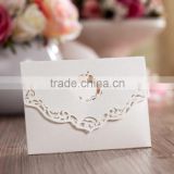 Factory Wholesale Cheap White Laser Cut Blank Wedding Invitations Pockets                        
                                                Quality Choice