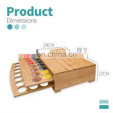 Bamboo 2 Tiers Coffee Capsules Pod Holder Coffee Capsules Storage Organizer Stand thumbnail-5