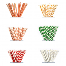 6-мм цветные одноразовые экологически чистые и компостируемые арт-стraws (стraws для творчества) с индивидуальным узором (5000 штук/коробка) thumbnail-2