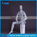Abstract Fiberglass Sitting Male Mannequin thumbnail-2