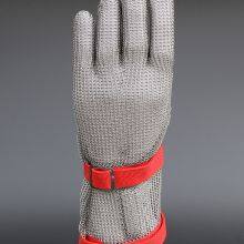 316L Butcher Glove Five Finger Stainless Steel Glove Long Cuff Anti Cut Resistantwith 8cm Long Cuff thumbnail-3