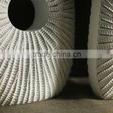 Jia Yi-grade Resin Europe Stripes Flat Vase Decorative Creative Crafts Ornaments Living Room Entrance Office thumbnail-3