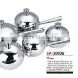10pcs 304 Stainless Steel Cookware