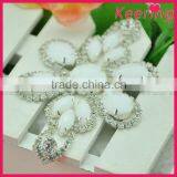 Fashion Shiny Crystal Embellishment With White Beads WRE-251 thumbnail-2
