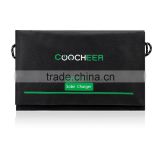 COOCHEER 15W Foldable Portable Dual- port Solar Charger, Lightweight, Fast Charger AM000077