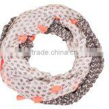 >>SS New Design Fashionable Striped Tassel Infinity Scarf/ thumbnail-2